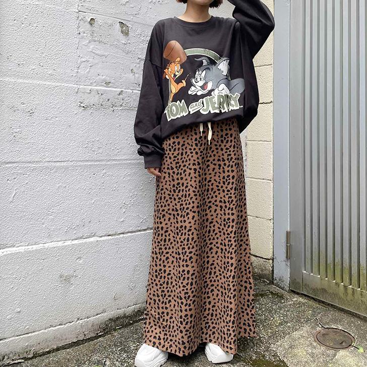 Tシャツ レディース 長袖 薄手 トムとジェリー キャラクター グッズ