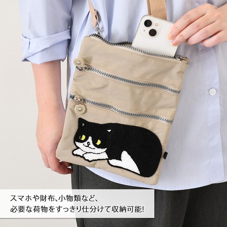 猫の足型デザイン ショルダーバッグ 前ポケット。中ポケットあり ショルダーバッグ レディース 軽い 斜めがけ 小さめ ミニショルダー