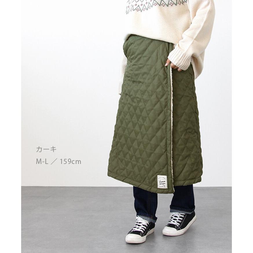 TFW49 カーキ スカート風パンツ Mサイズ ポケット付き スカート 防寒 防風 巻き ブランケット 膝掛け レディース メンズ 男女