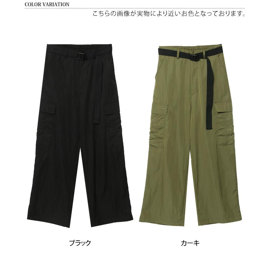 カーゴパンツ レディース 50代 低身長 夏 カーキ 秋 ワイド