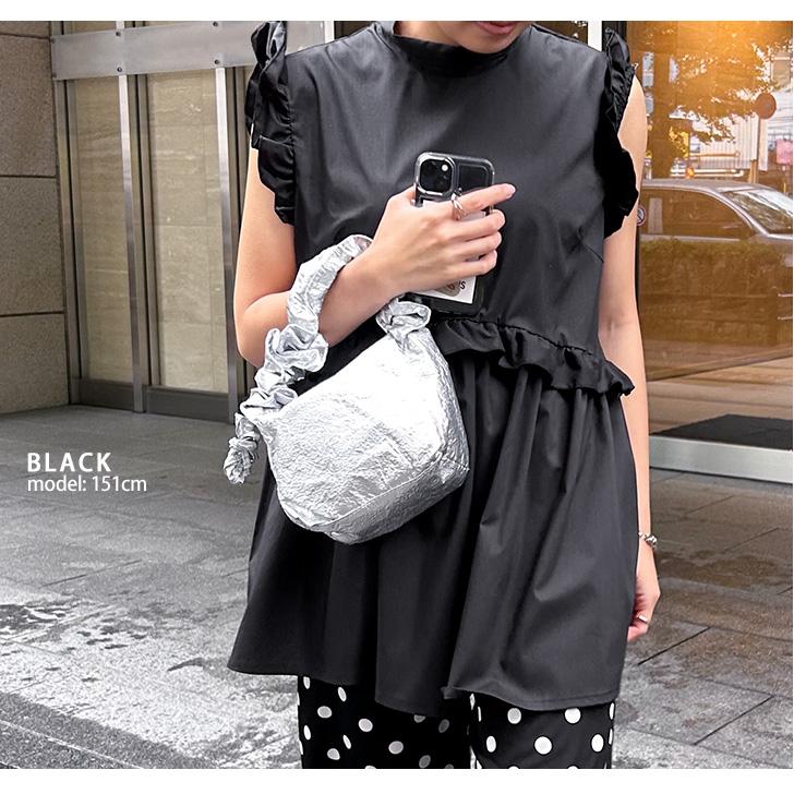 シャツ/ブラウス(半袖/袖なし) styling/ frill-off shoulder top ブラウス レディース 白 夏 オフィス おしゃれ ノースリーブ フリル 袖
