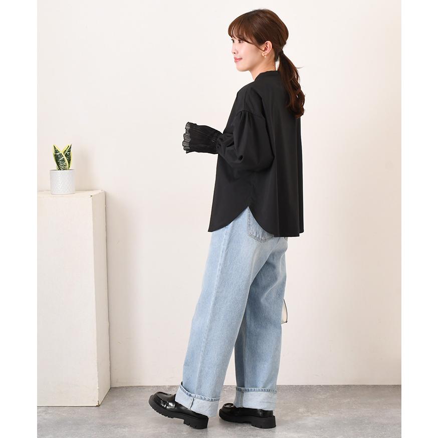 しま島F ベージュ×黒　モノトーン花プリント夏ブラウス　ゆったり　おしゃれ 楽天市場】モノトーン（柄花・植物）（トップス｜レディース