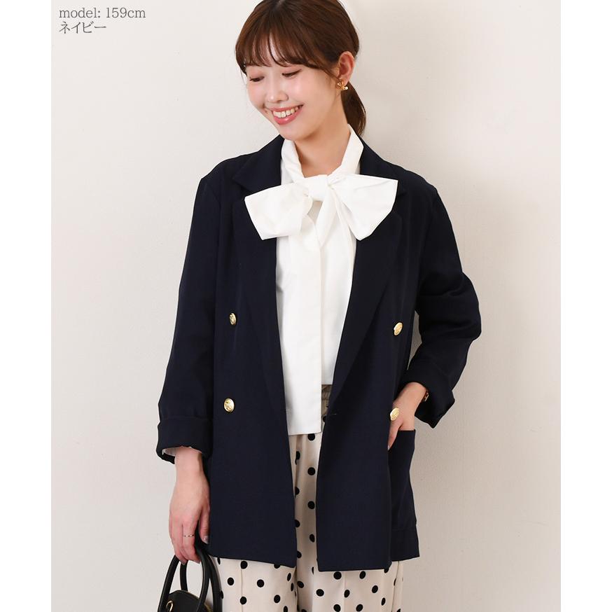 ジャケット レディース 春 秋 フォーマル テーラード ダブル アウター