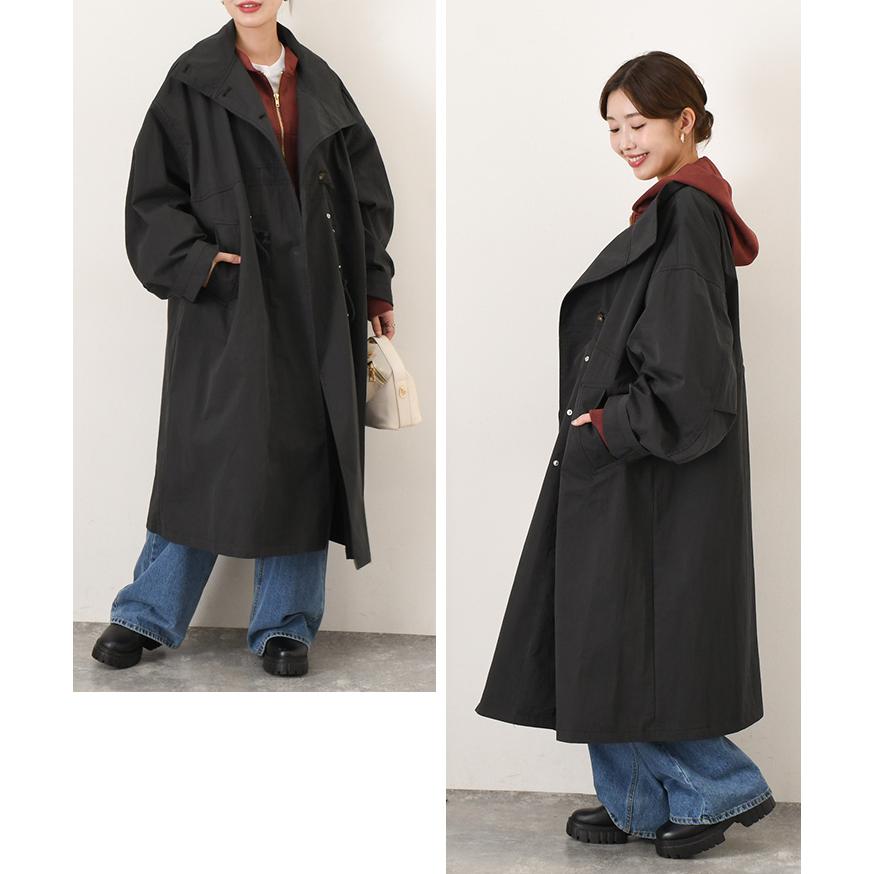 コート レディース 秋 冬 大きいサイズ ロング モッズコート アウター