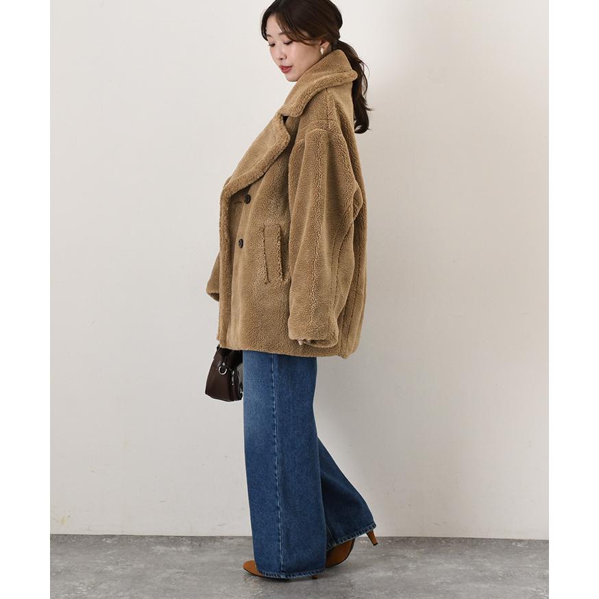 コート レディース 冬 ショート ボア テディベア 40代 50代 20代 30代