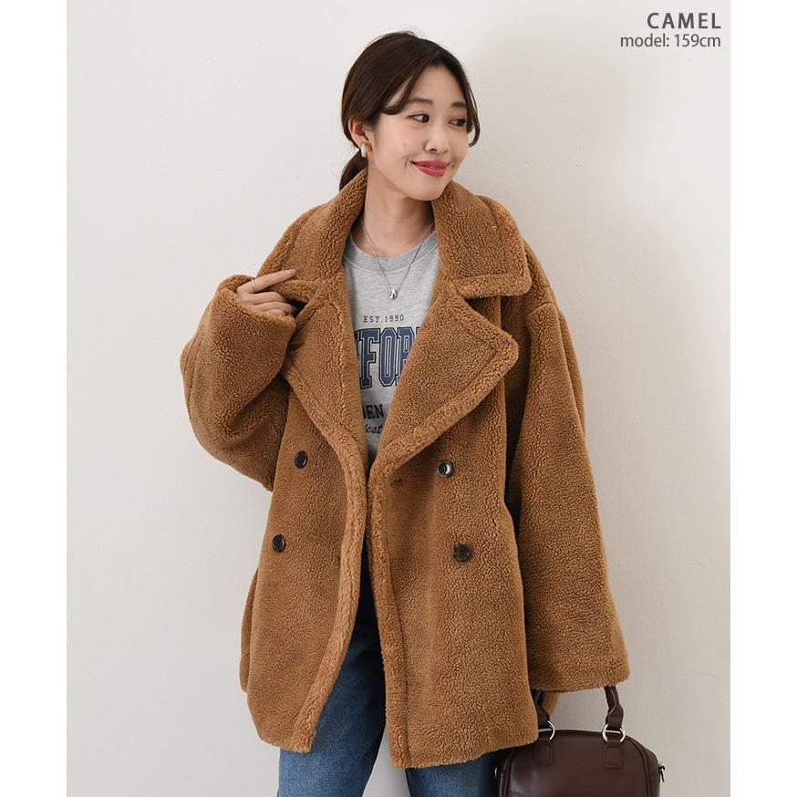 コート レディース 冬 ショート ボア テディベア 40代 50代 20代 30代
