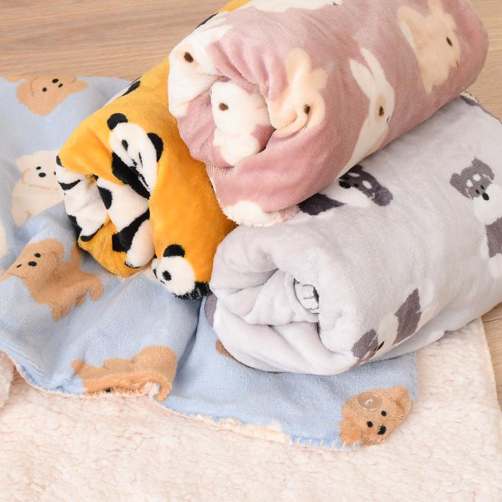 膝掛け ひざ掛け ブランケット 70×100cm アニマル スワンネル 3way