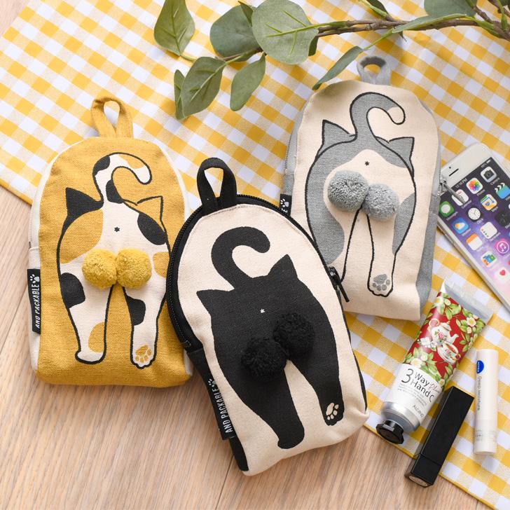 AND PACKABLE（アンドパッカブル） ポーチ 小物入れ ネコ ZPO