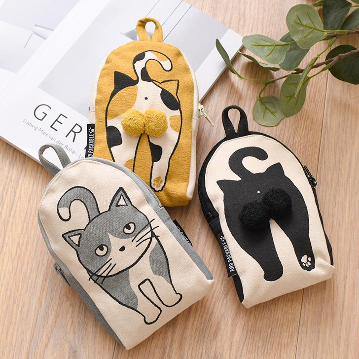 AND PACKABLE（アンドパッカブル） ポーチ 小物入れ ネコ ZPO