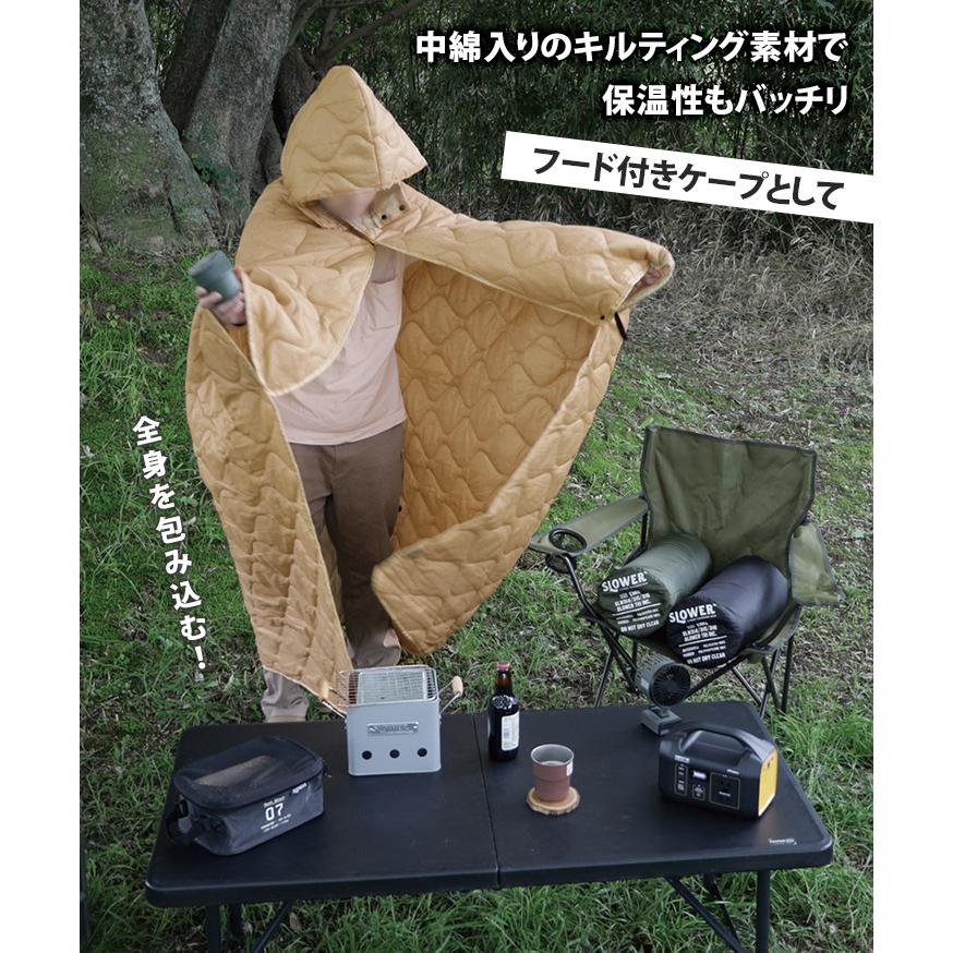 SLOWER スロウワー パデットブランケット レジャーシート ひざ掛け