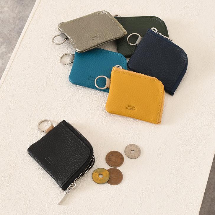 コインケース ミニ 小さい 本革 シュリンクレザー 小銭入れ キーリング