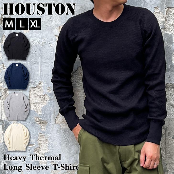 HOUSTON ヒューストン Tシャツ メンズ 長袖 無地 トップス カットソー