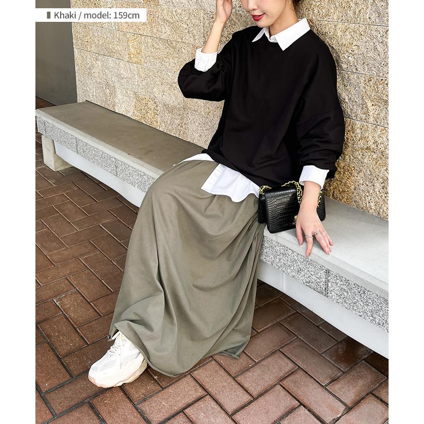 スカート レディース ロング フレア マキシ 春夏 カットオフ