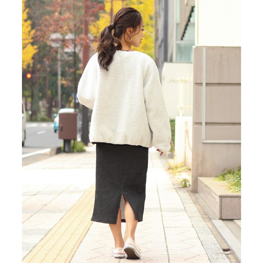 タイトスカート 冬 秋 ロング スウェット レディース 裏起毛