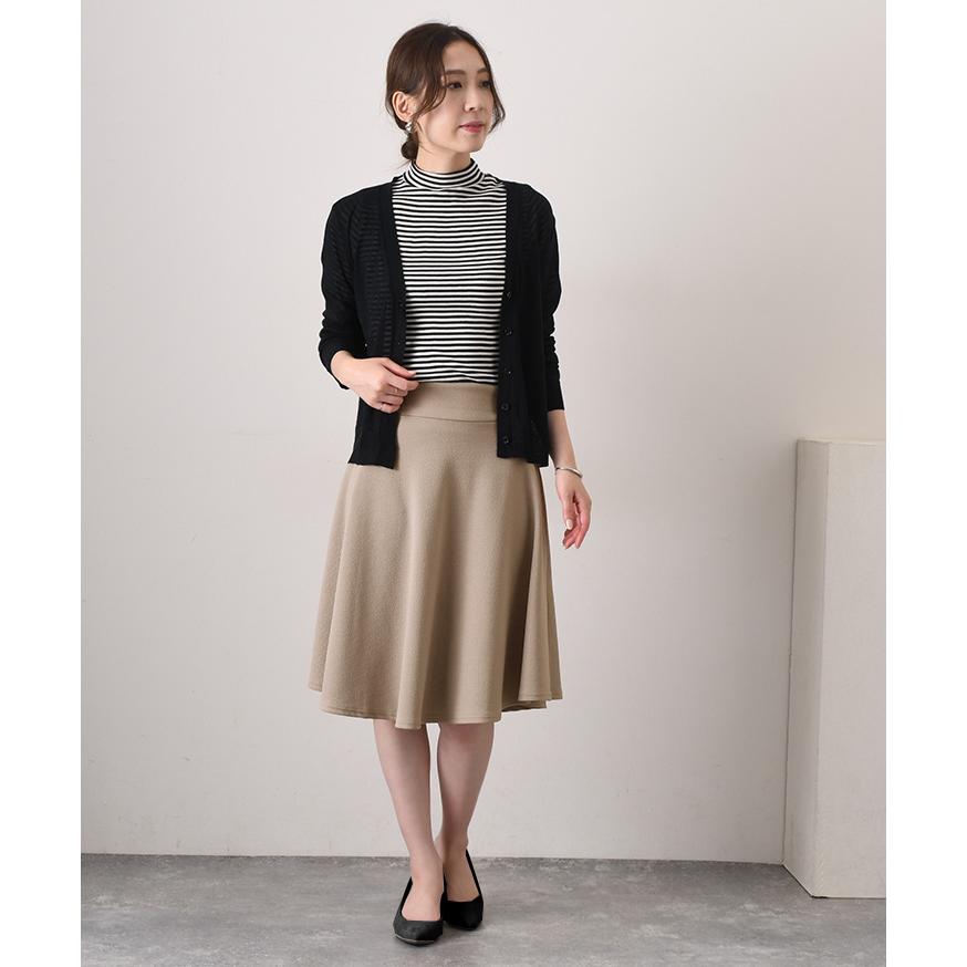 スカート レディース 40代 きれいめ 膝丈 フレア Aライン