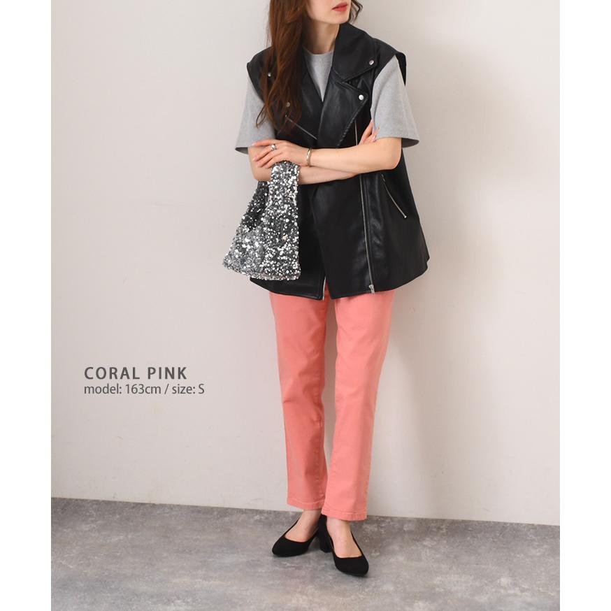 テーパードパンツ レディース ストレッチ ボトムス スキニー デニム