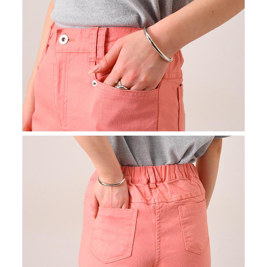 テーパードパンツ レディース ストレッチ ボトムス スキニー デニム