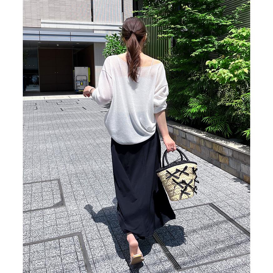 フレアスカート レディース ロング 膝下 ひざ下 夏 涼しい ひんやり