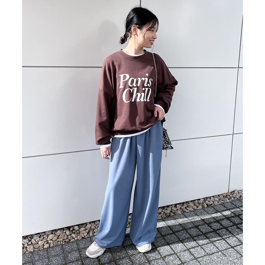 ワイドパンツ レディース 秋 冬 ボトムス ゆったり ウエストゴム