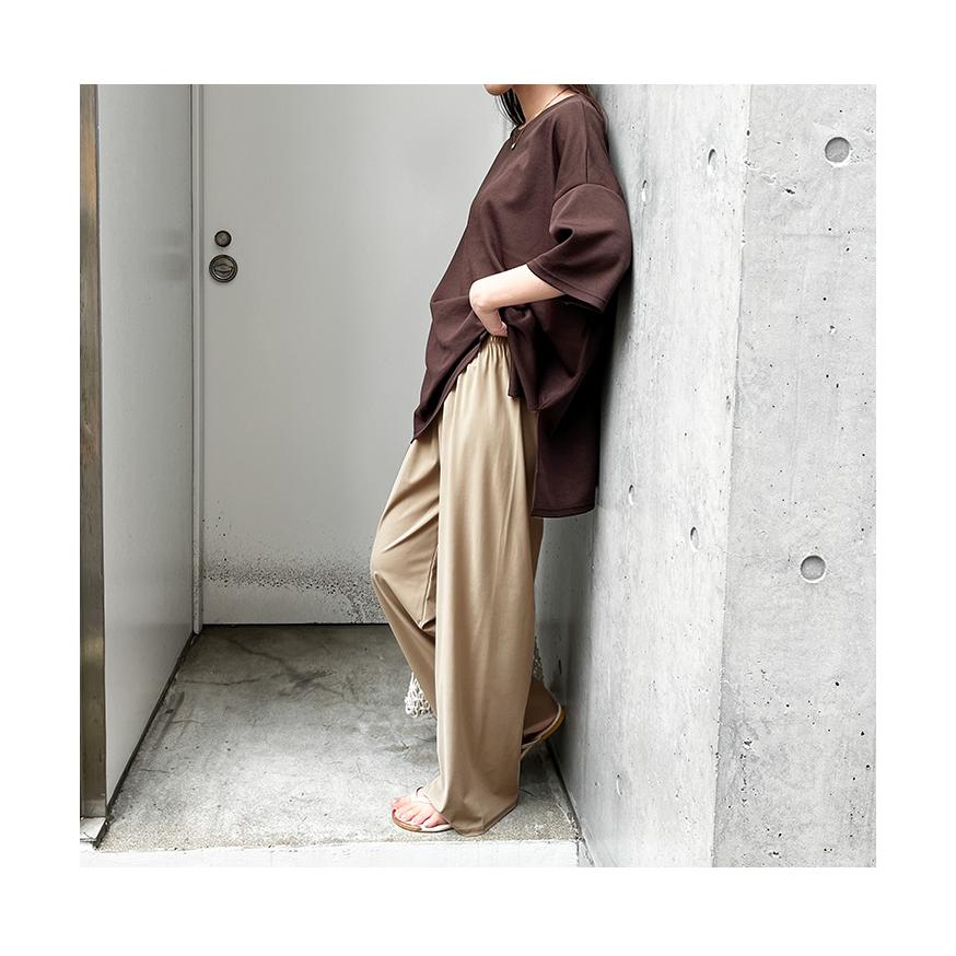 ストレートパンツ レディース 夏 涼しい 速乾 ワイドパンツ ストレッチ