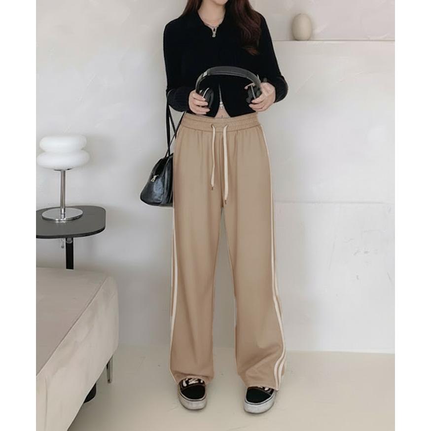 コーデュロイパンツ レディース ワイドパンツ 秋 冬 裏起毛 サイド