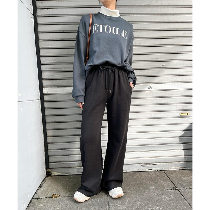 スウェットパンツ レディース ワイドパンツ 秋 冬 裏起毛 厚手 防寒