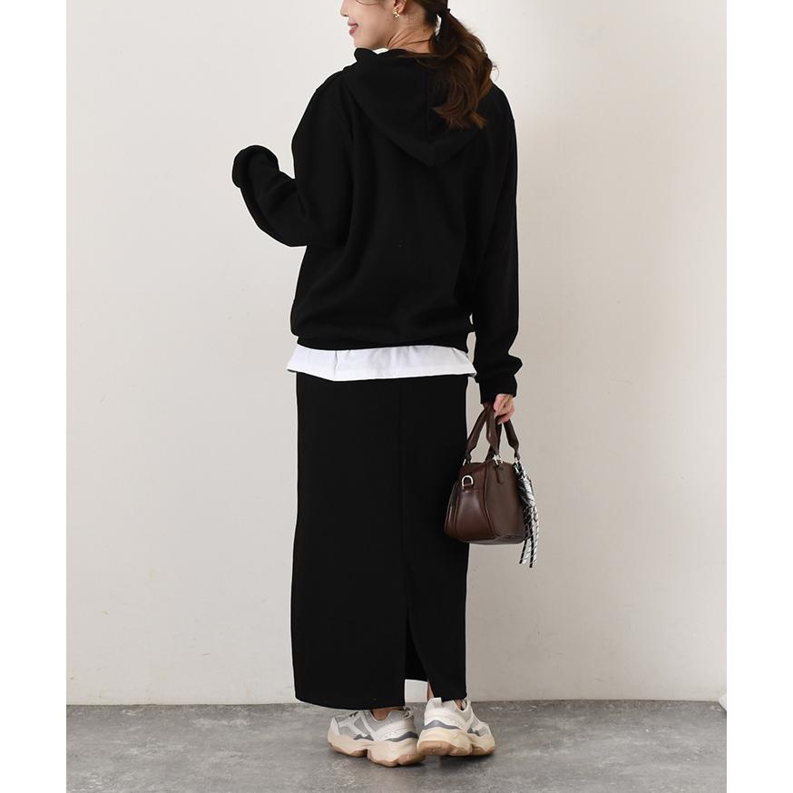 セットアップ レディース カジュアル 秋 冬 長袖 パーカー スカート