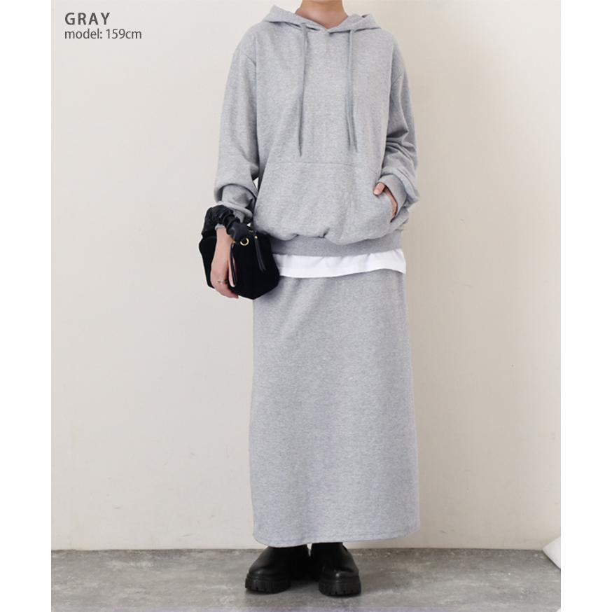 セットアップ レディース カジュアル 秋 冬 長袖 パーカー スカート