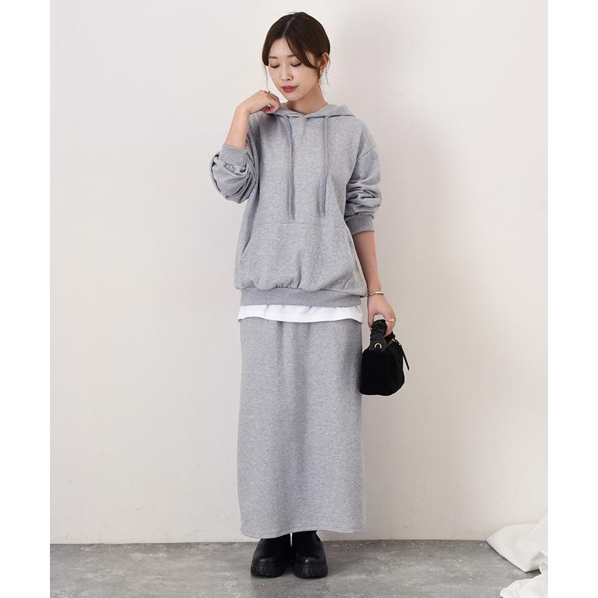 セットアップ レディース カジュアル 秋 冬 長袖 パーカー スカート