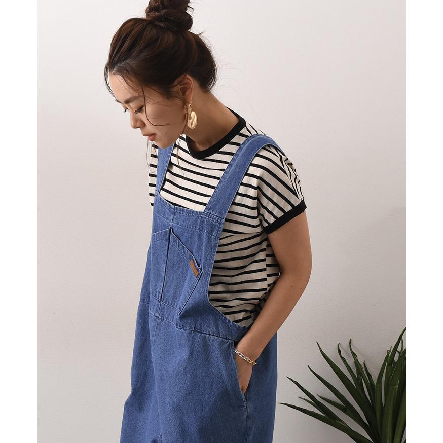 オールインワン レディース 40代 サロペット デニム オーバーオール