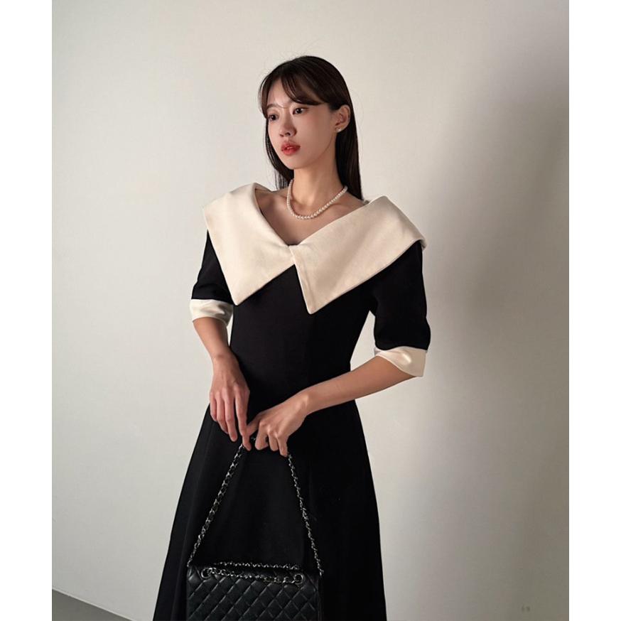 ワンピース レディース 半袖 夏 きれいめ 高見え 襟付き おしゃれ 無地