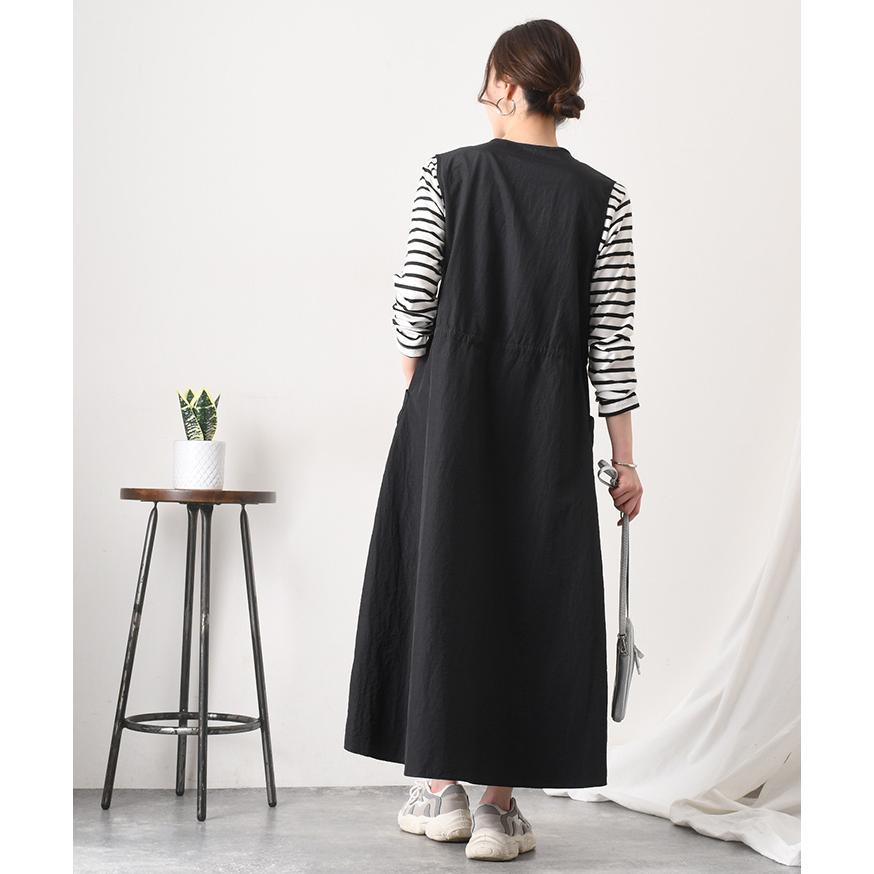 ワンピース レディース 40代 50代 きれいめ 夏 ノースリーブ Vネック