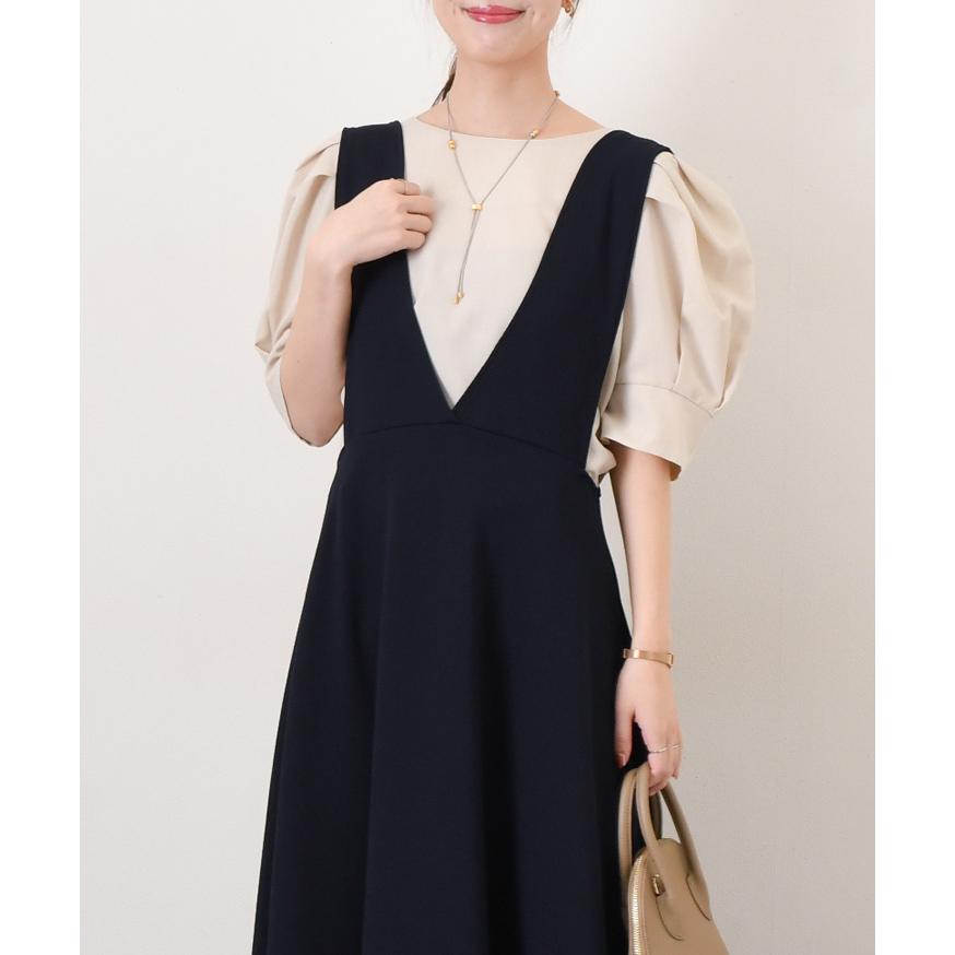 ジャンパースカート ロング 40代 50代 60代 フレア 春 夏 ワンピース