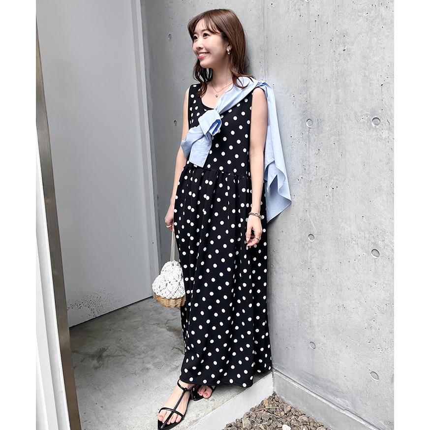 ワンピース レディース ロング マキシ きれいめ 春 夏 ノースリーブ