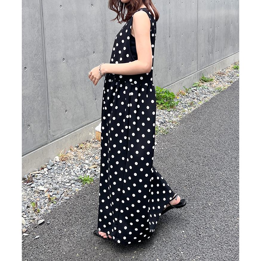 ワンピース レディース ロング マキシ きれいめ 春 夏 ノースリーブ