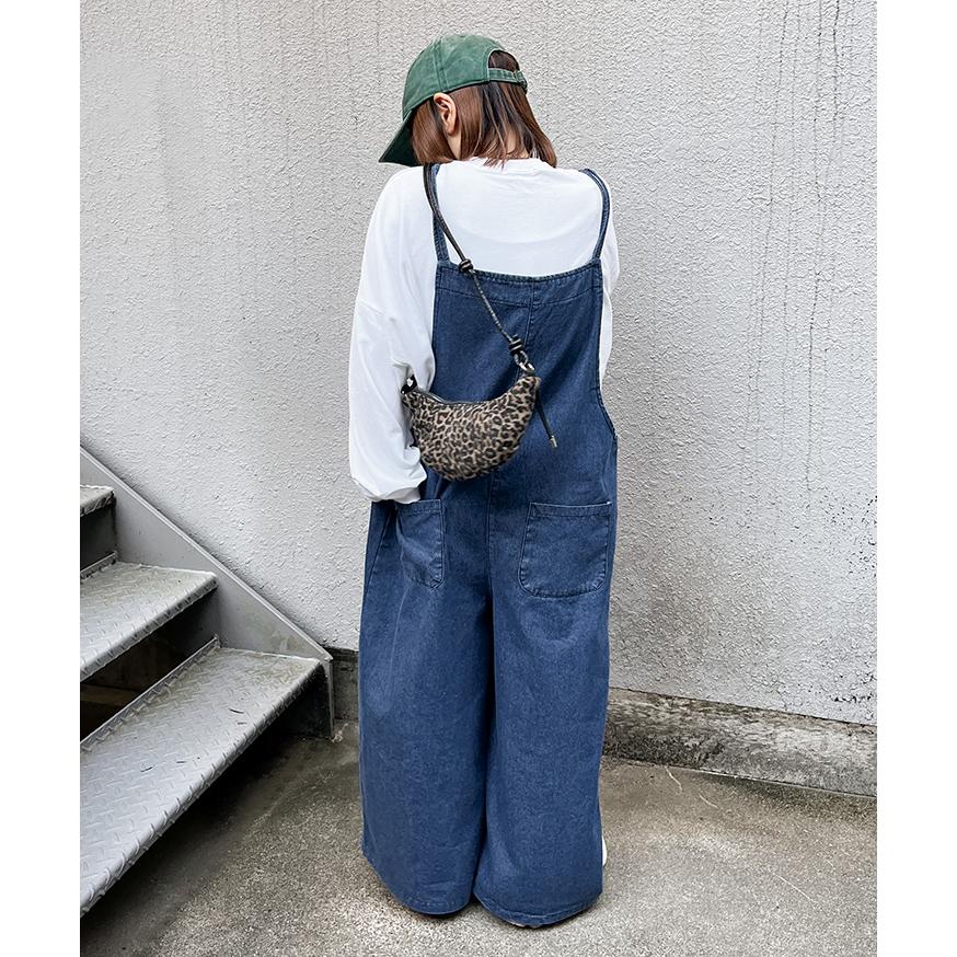オーバーオール デニム レディース サロペット パンツ 薄手 秋