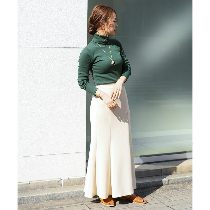 クーポン対象外 トップス レディース リブカットソー ハイネック タートルネック カットソー きれいめ 重ね着 タイト レイヤード 長袖 インナー 無地 長袖 カラー モカ Www Cognitiva La