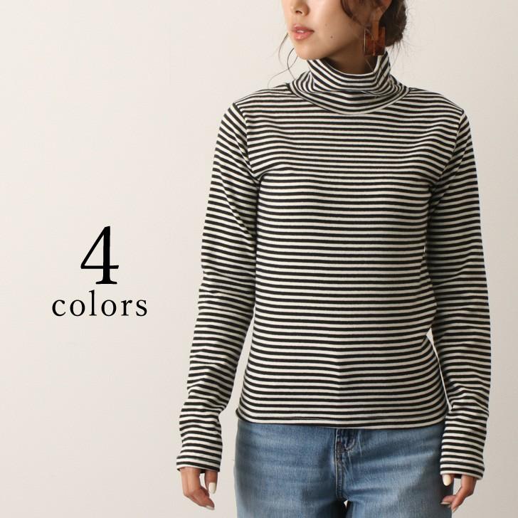 カットソー レディース 長袖 秋冬 ハイネック ストレッチ ピンボーダー ロンt レイヤード 重ね着 タイト インナー 伸縮性 暖か ポイント消化 Wft Joknet Yahoo 店 通販 Yahoo ショッピング