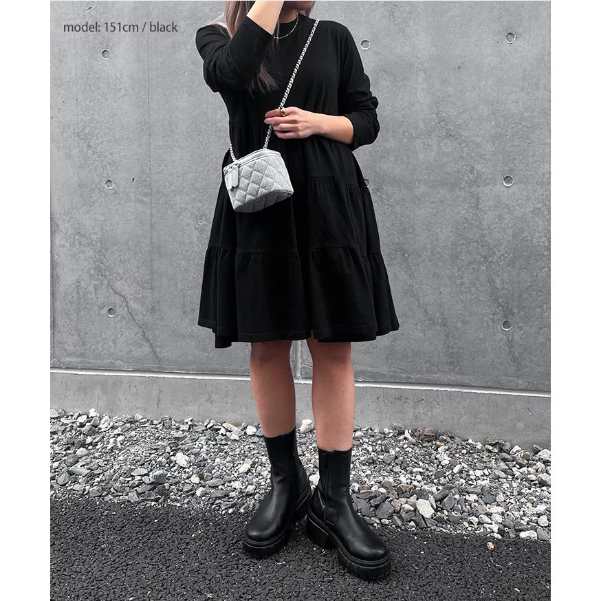 カットソー レディース 長袖 秋 冬 チュニック ロング tシャツ