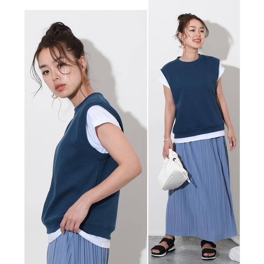 ベスト レディース トップス おしゃれ 春 スウェット スエット プル