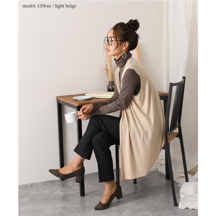 ジレ レディース 夏 ロング ベスト カジュアル きれいめ ノースリーブ