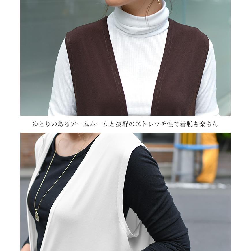 ジレ レディース 夏 ロング ベスト カジュアル きれいめ ノースリーブ