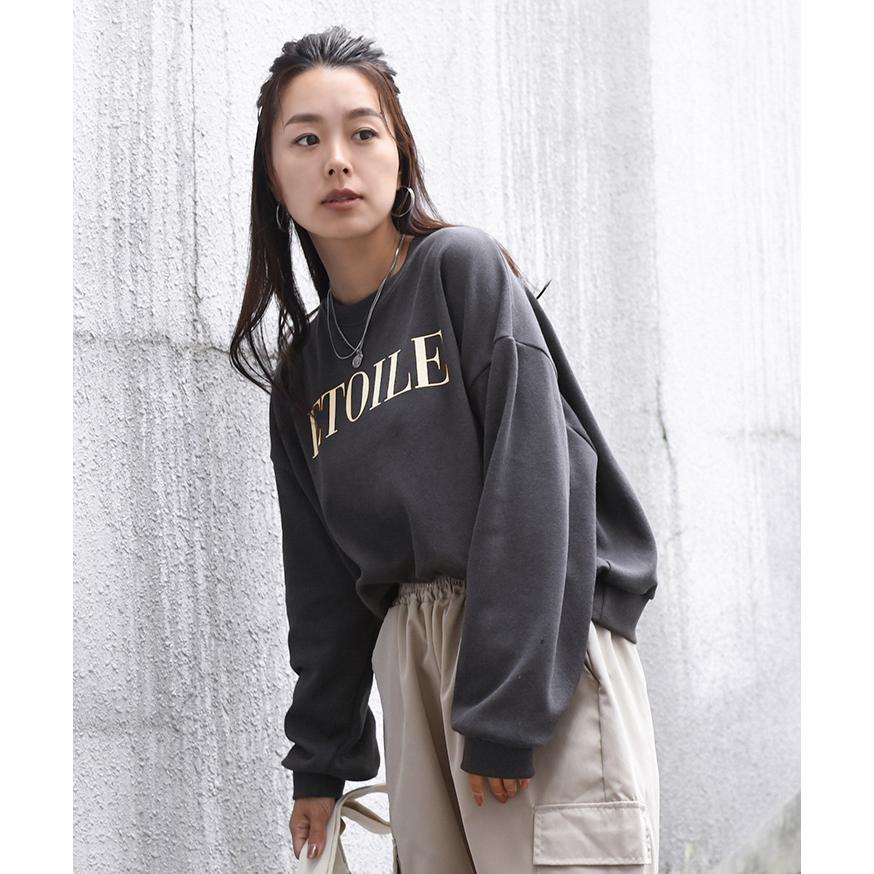 スウェット レディース 長袖 秋 冬 上 ロゴ 英字 トップス スエット