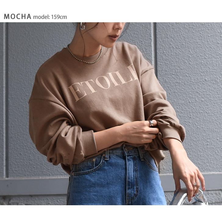 スウェット レディース 長袖 秋 冬 上 ロゴ 英字 トップス スエット