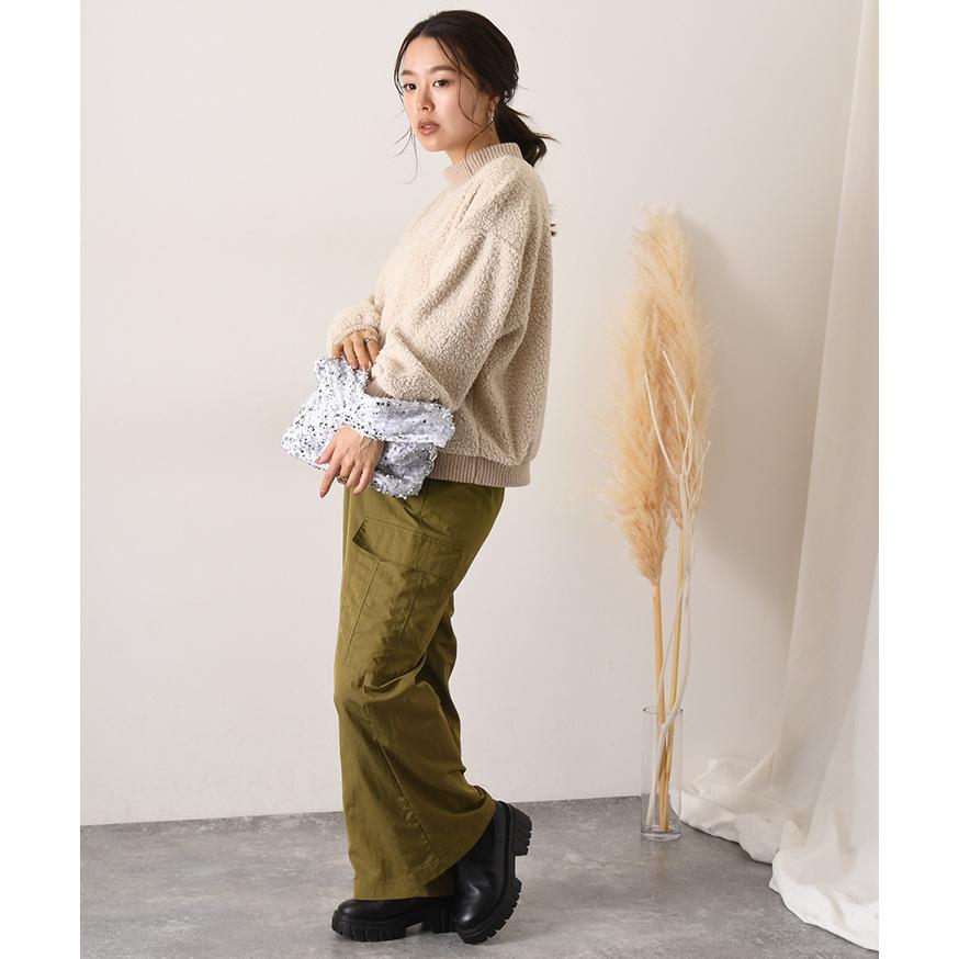 ボア フリース トップス レディース 長袖 冬 暖かい もこもこ ふわふわ 