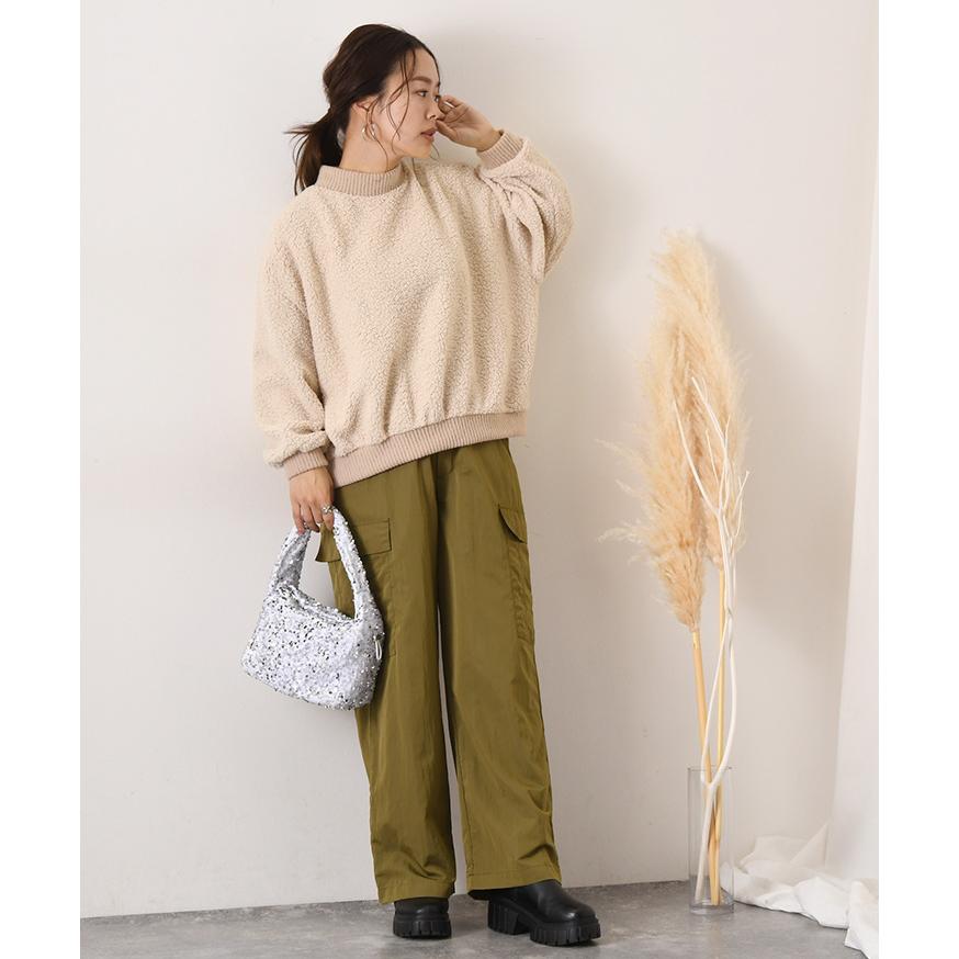 ボア フリース トップス レディース 長袖 冬 暖かい もこもこ ふわふわ