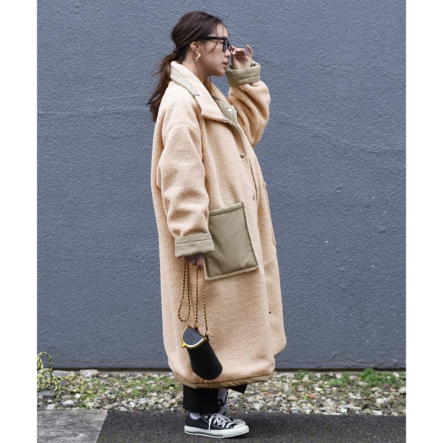 コート レディース 冬 ロング ボア 20代 30代 40代 ミリタリー
