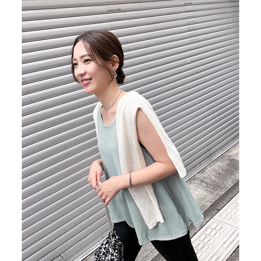 カットソー レディース タンクトップ 薄手 夏 涼しい シンプル