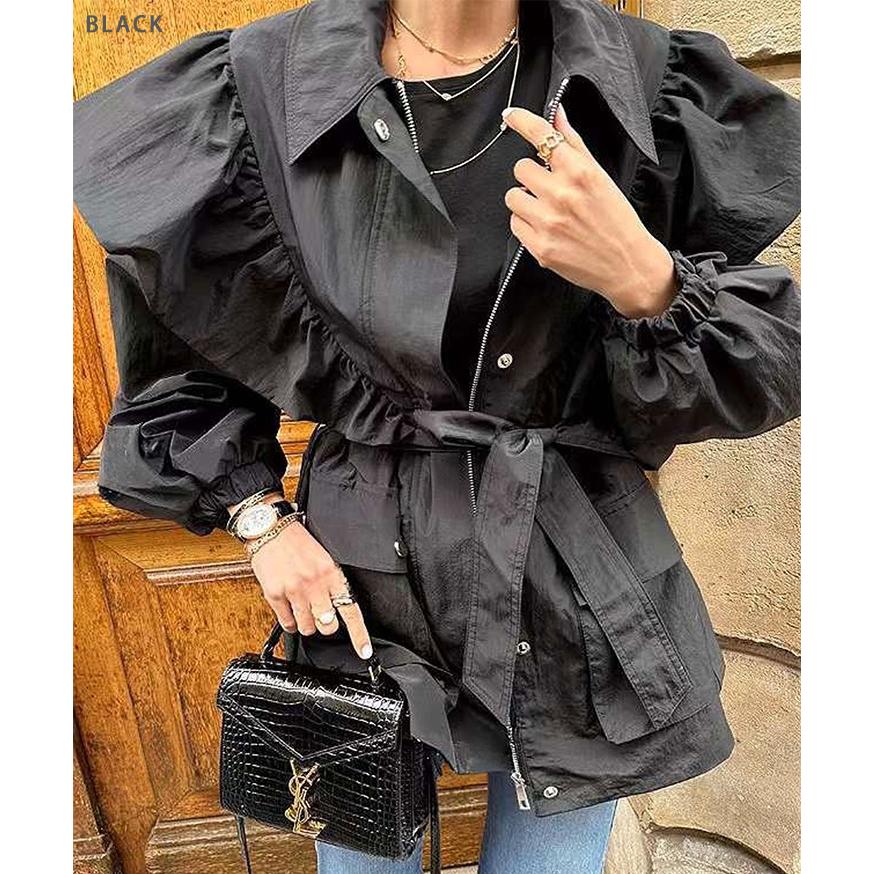 ブルゾン レディース 秋 軽い 長袖 アウター 薄手 羽織り 上着