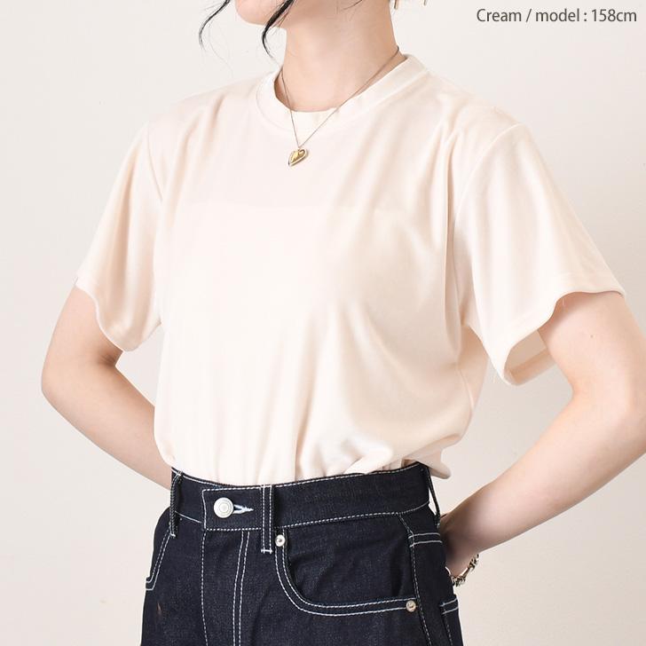 ベロア トップス レディース 半袖 秋 冬 カットソー Tシャツ インナー